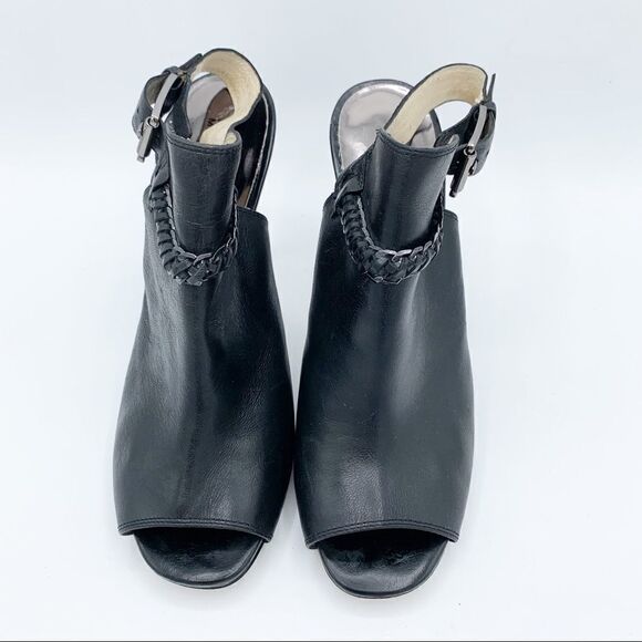 Michael Kors Black Open Toe Stiletto Bootie w/Chain Detail 8.5 - Picture 4 of 15